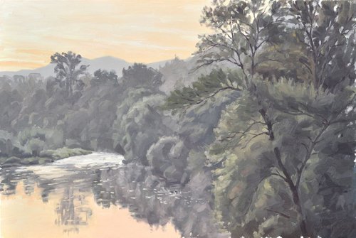 September 29, the Loire river, sunrise by ANNE BAUDEQUIN