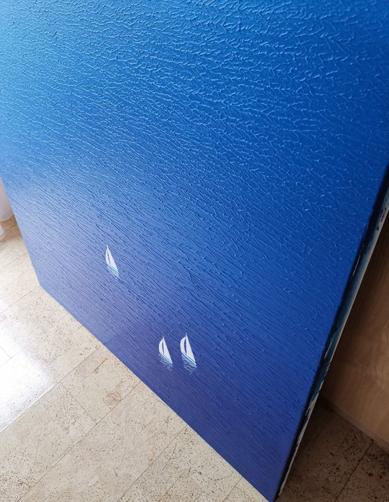Blue ocean", n.24 - textured painting