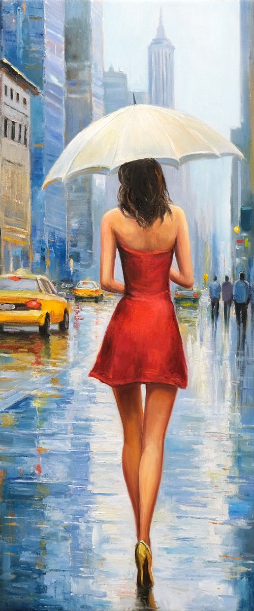 Rainy Street in New York by Behshad Arjomandi