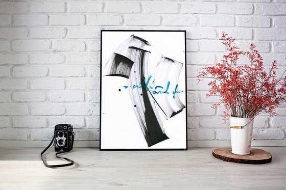 Signs n.3 original abstract calligraphy artwork