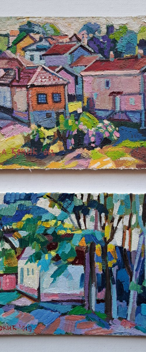 Set of two paintings.20 by Maja Đokić Mihajlović