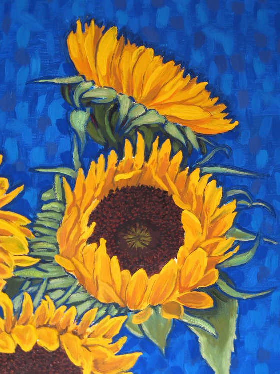 Two Vases of Sunflowers