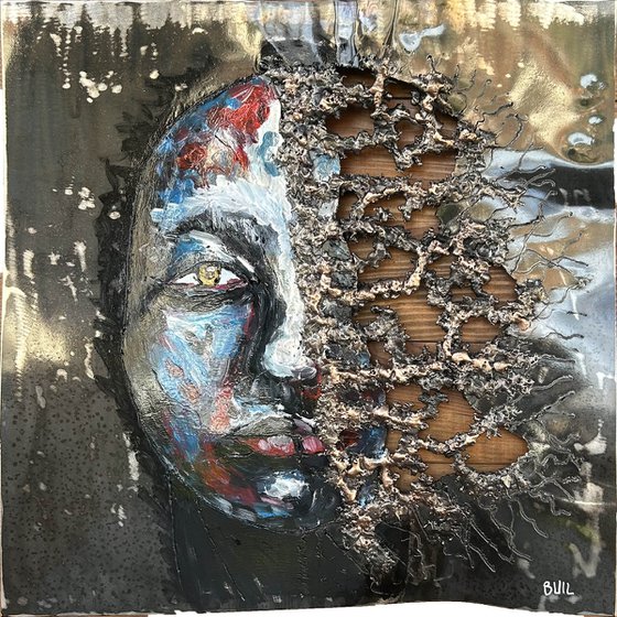 Wall sculpture - Shadow in the Night