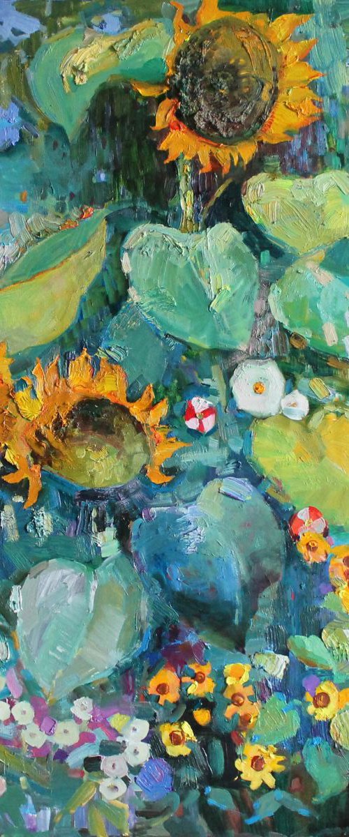 Sunflower flirting by Anastasiia Grygorieva
