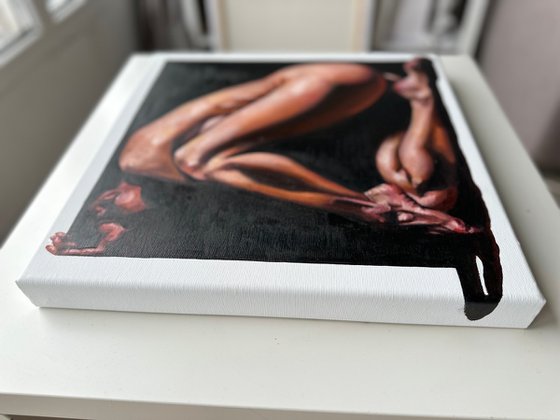 Comfort Zone - Figurative Nude Diptych