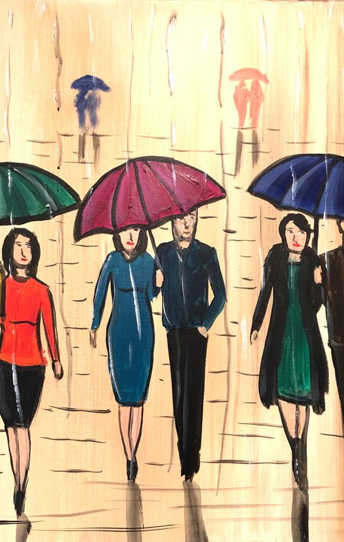 Umbrella Rain by Aisha Haider