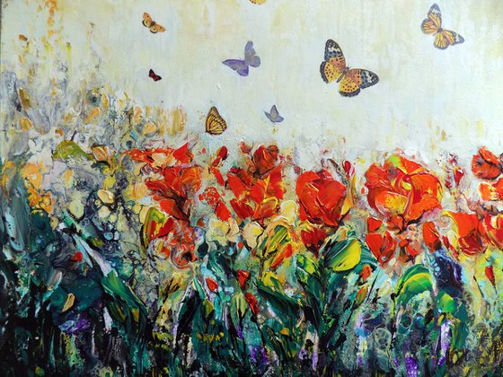 Flowers and butterflies