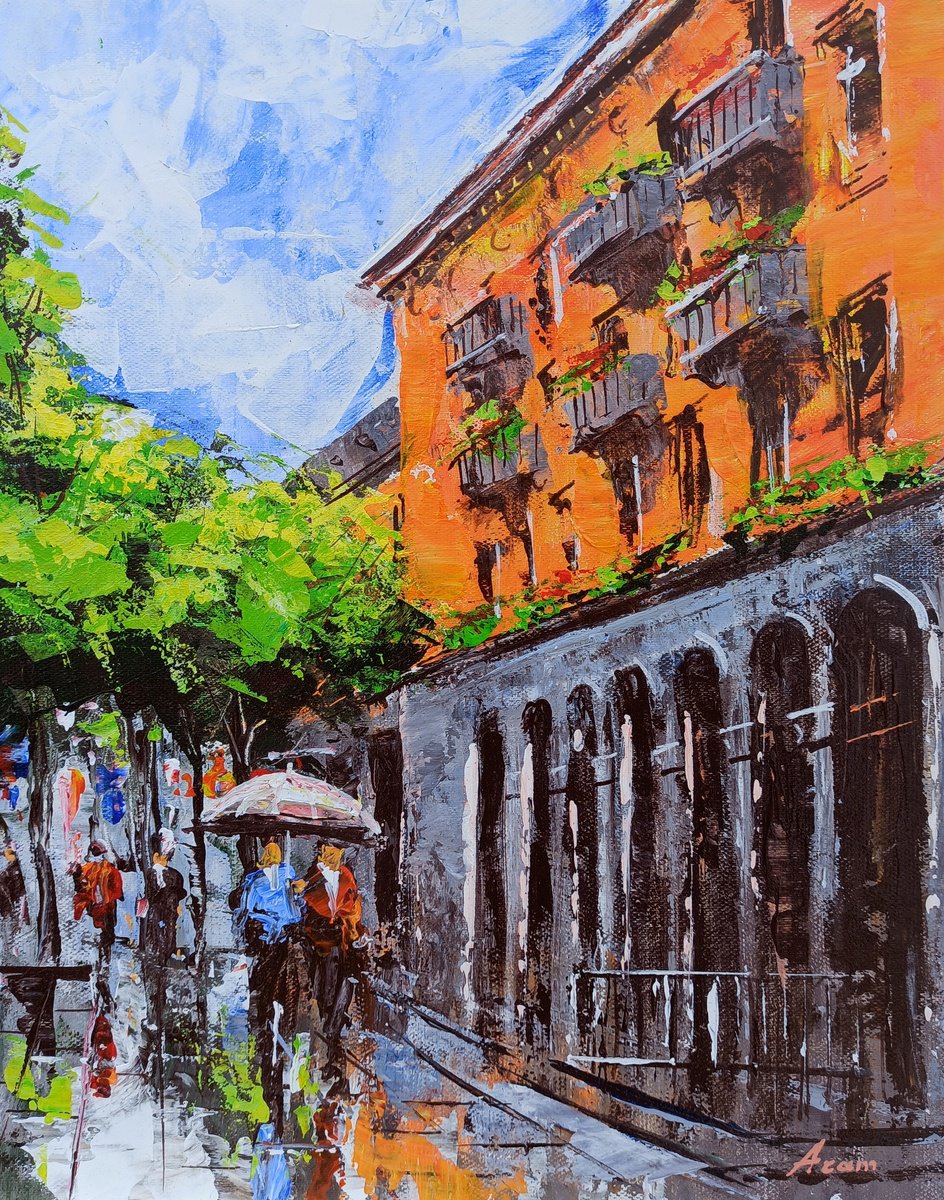 Cityscape Yerevan (30x40cm, oil painting, ready to hang) Oil painting