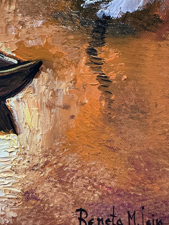 " Winter Sunrise with Boat "