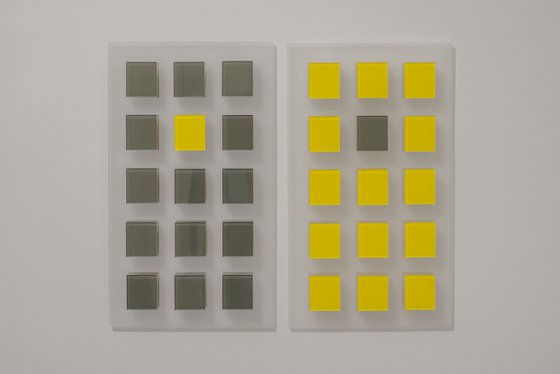 Geometrical Yellow - Grey