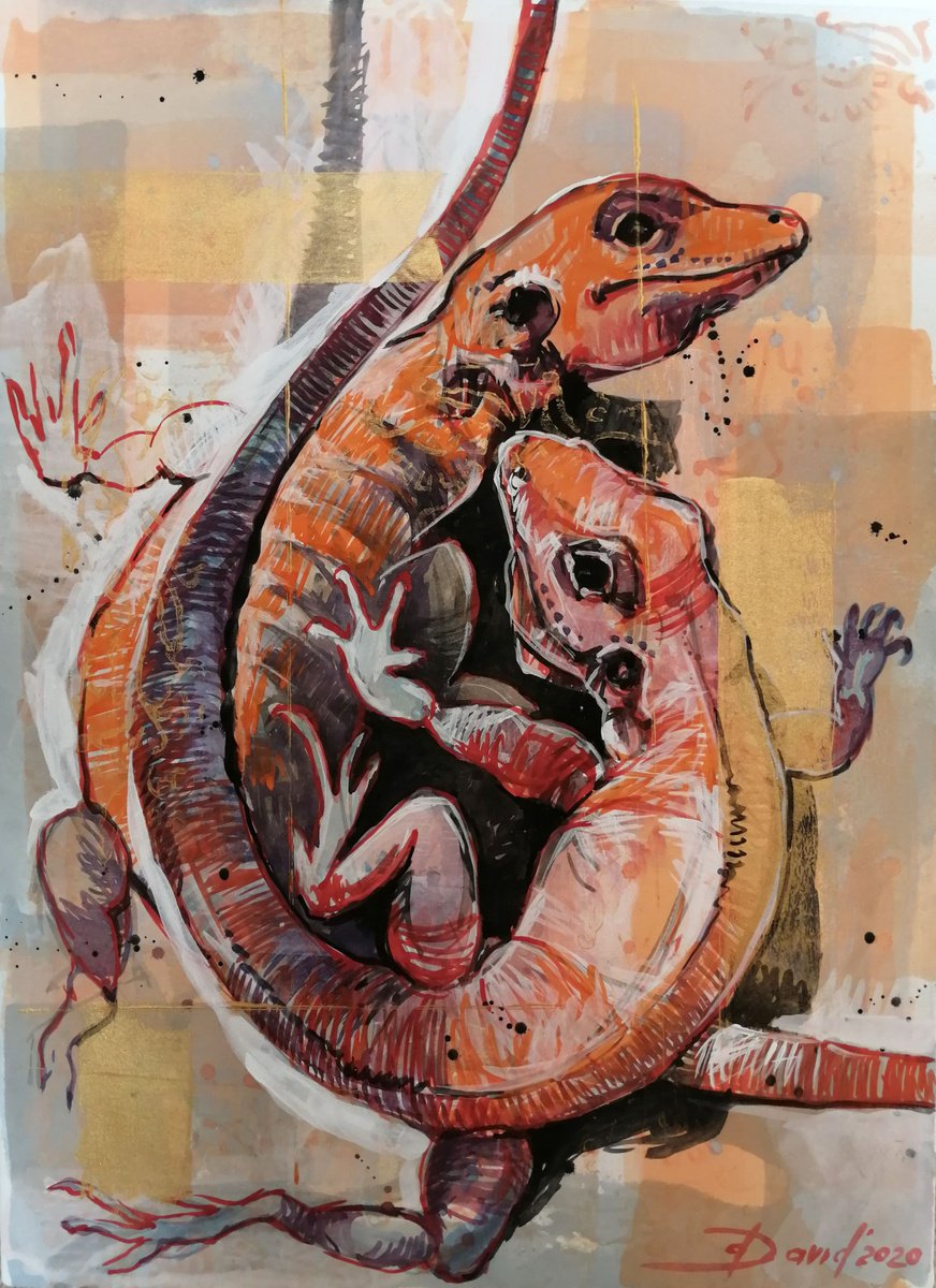Kenyan Dragon - Agame love by Olga David
