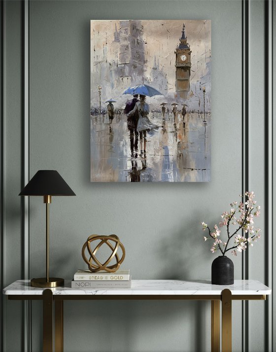 Big Ben's Rainy Kiss. London.