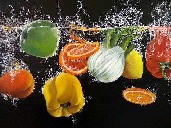 Vitamins - still life - photorealism