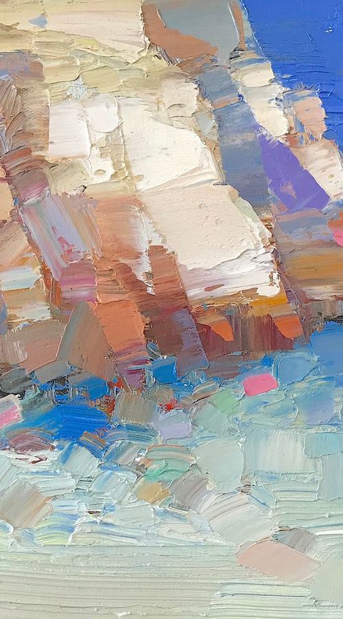 Cliffs, Original oil painting, Handmade artwork, One of a kind by Vahe Yeremyan