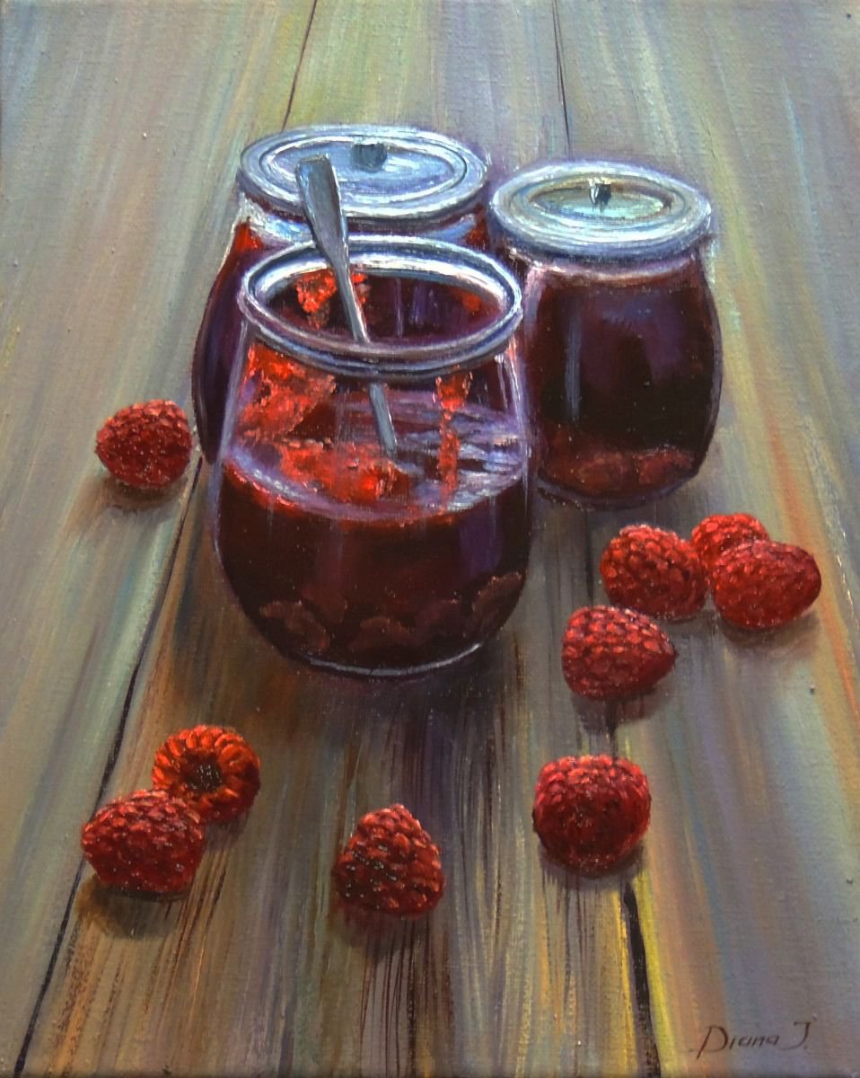 Raspberry Jam Oil painting by Diana Janson Artfinder