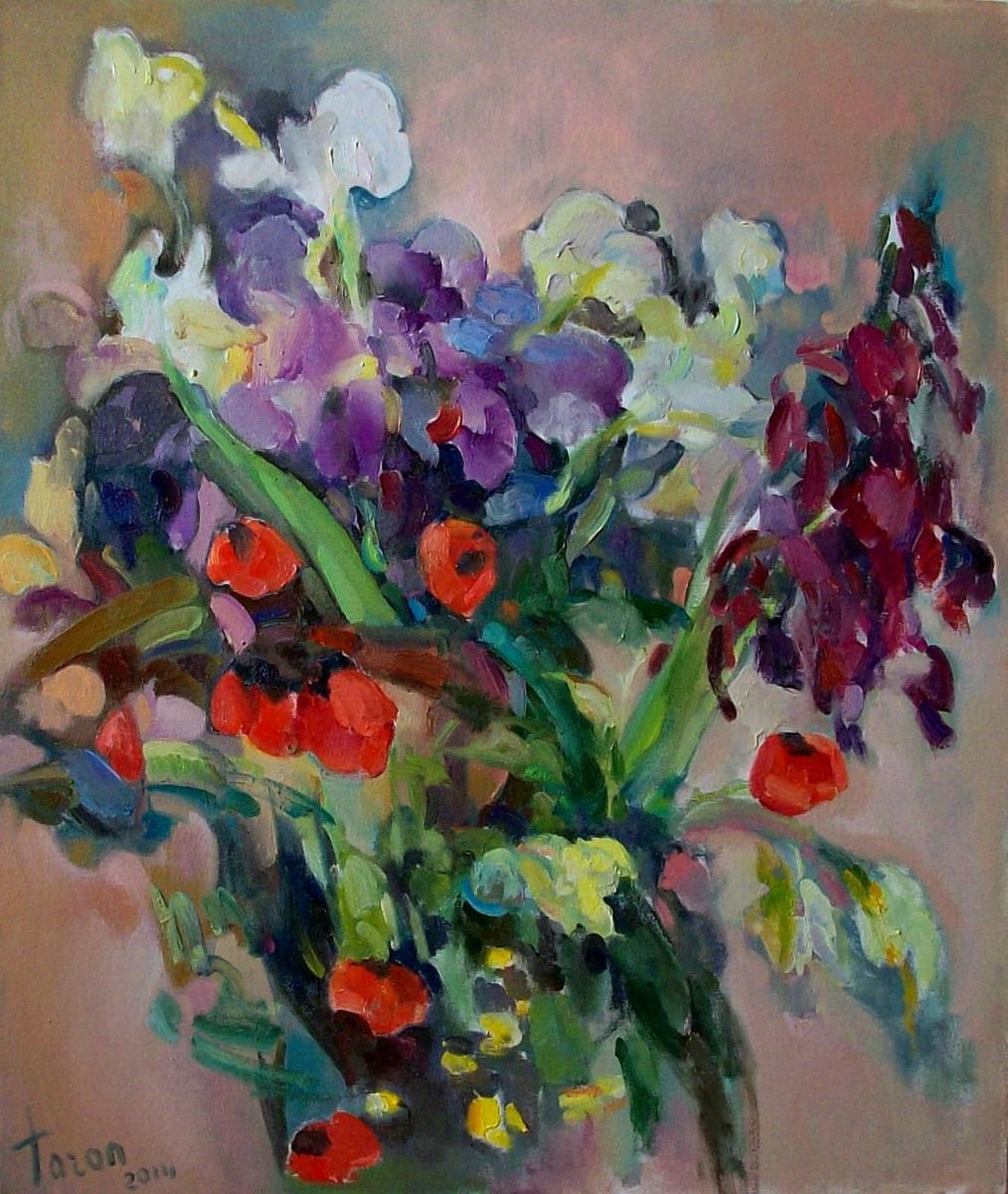 Iris and tulips by Taron Khachatryan