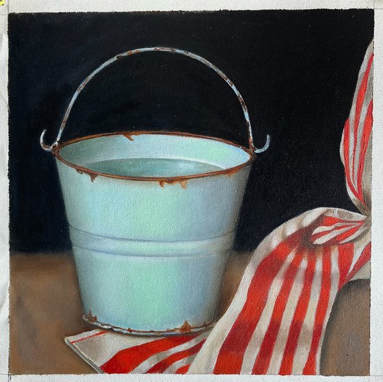 Rusted Bucket and Cloth