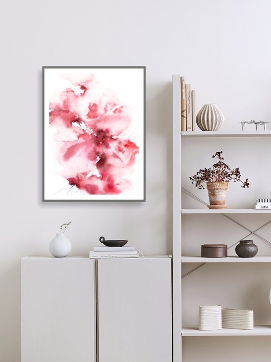 Pink abstract flowers