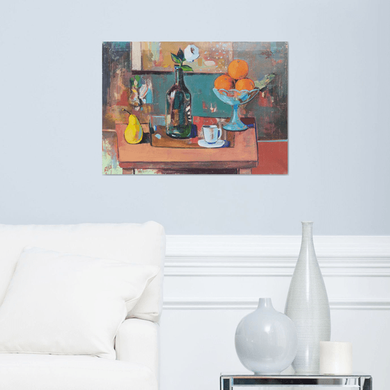 Pear, Cup and Oranges