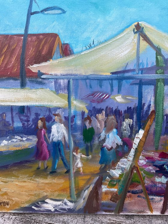 The street market. Pleinair