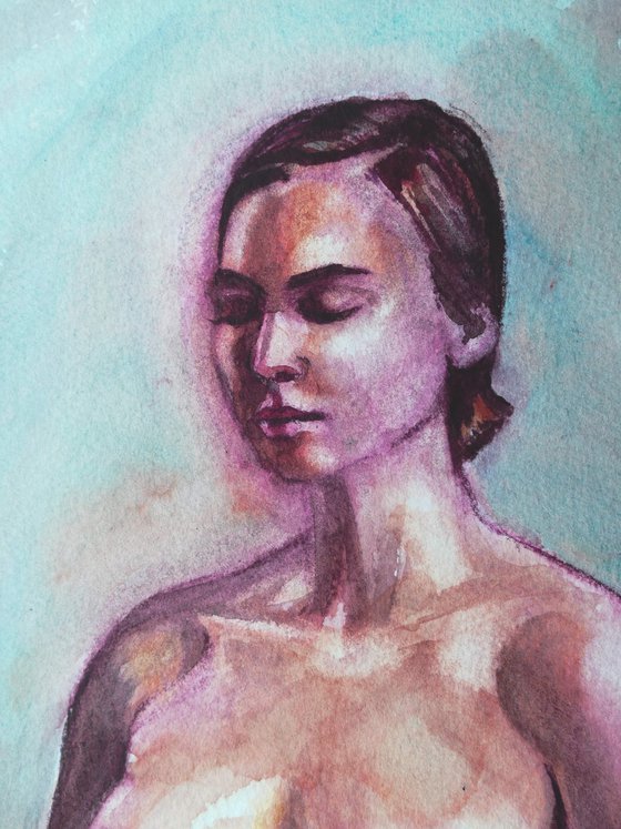 Kneeling female nude