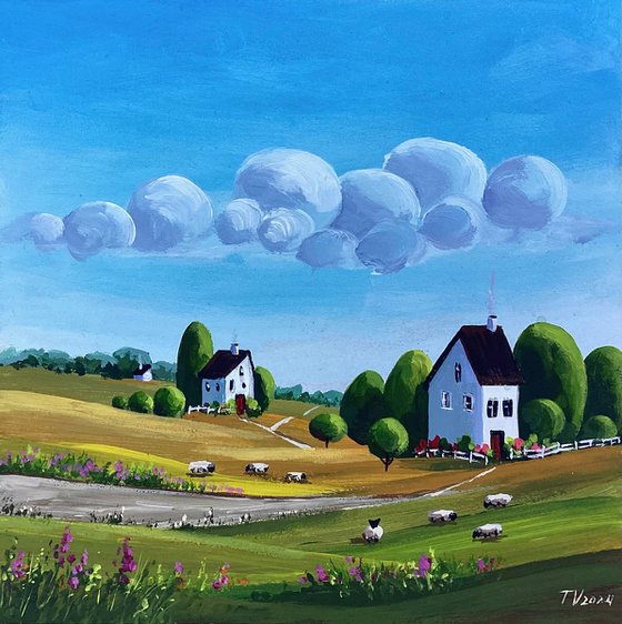 Naive country landscape.