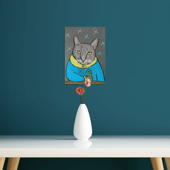Cat with fish
