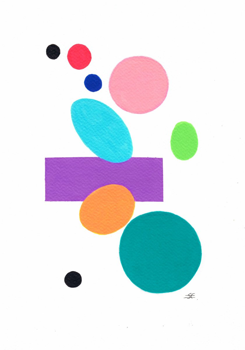 Abstract Acrylic Painting By Carla Sa Fernandes, 8 X 12, Ss91.S1, Original Artwork