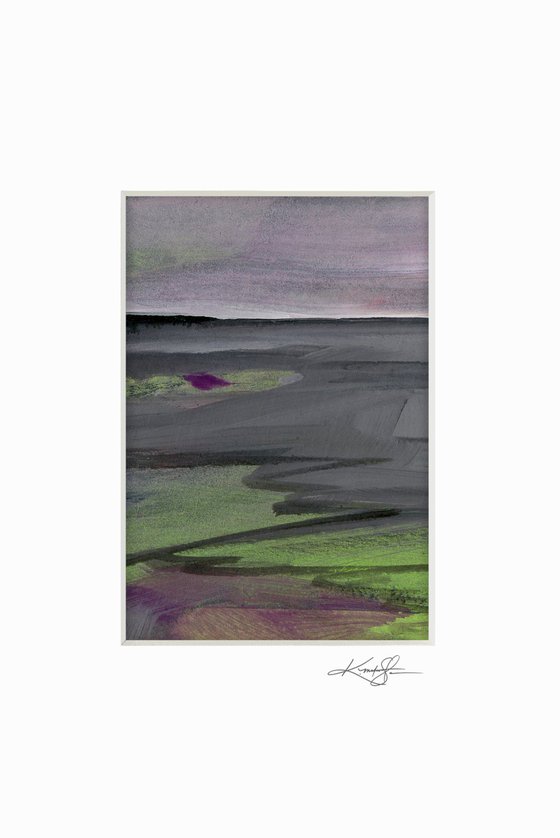 Journey 2020-43 - Small Landscape Seascape painting by Kathy Morton Stanion