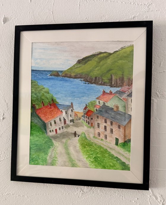Cornwall - Coast Town Framed