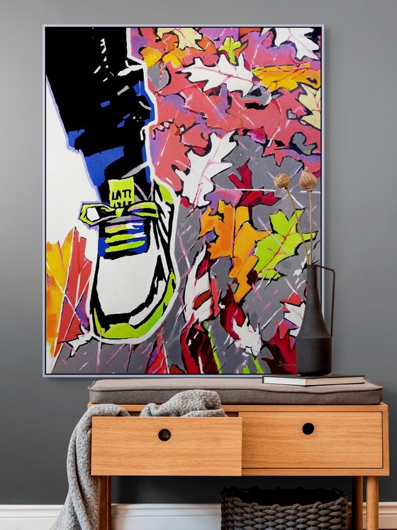 Walking Through Autumn Leaves