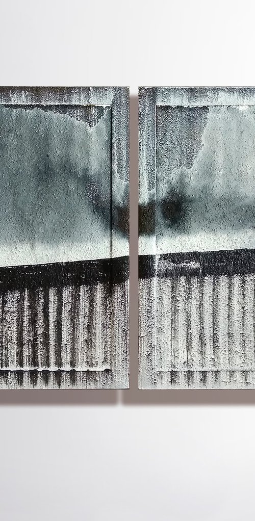 "CLOUDS" diptych by Marya