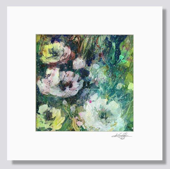 Floral Delight 14 - Textured Floral Abstract Painting by Kathy Morton Stanion