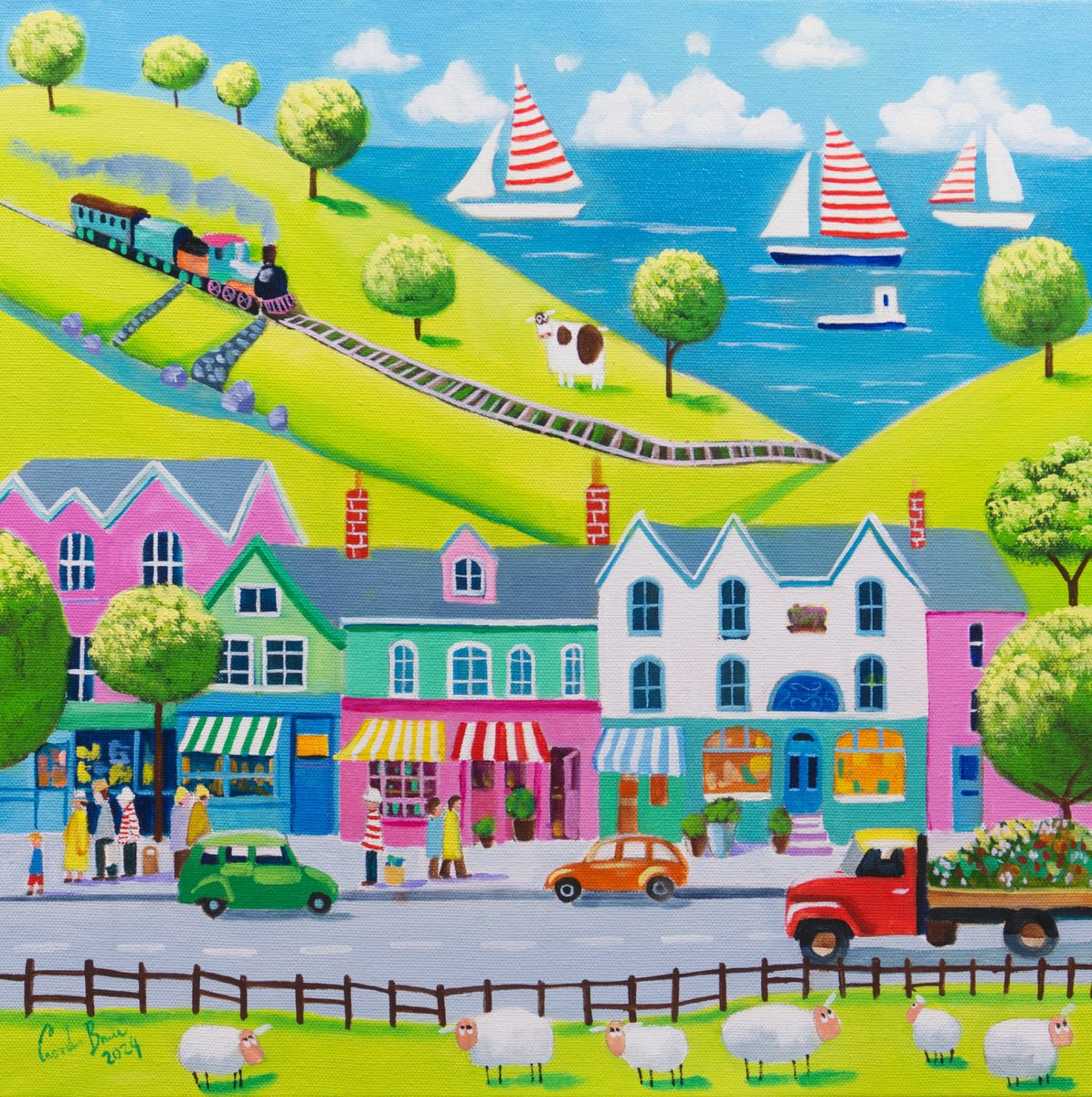 Seaside Village by Gordon Bruce