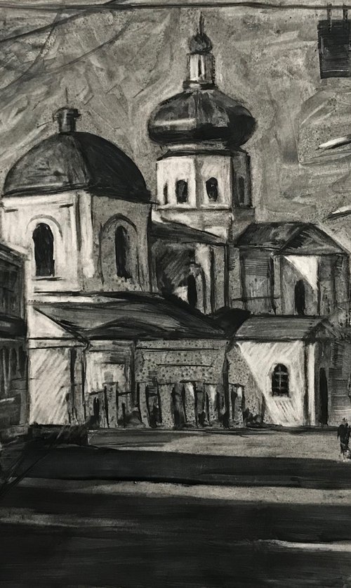 Church of Nikola Pritisk in Kiev by Kateryna Krivchach