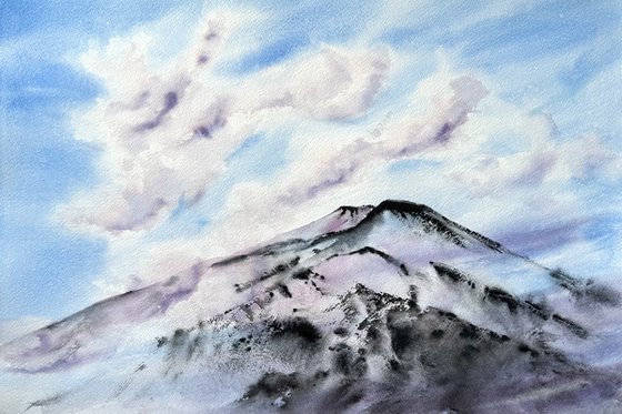 Majestic clouds Volcano Etna