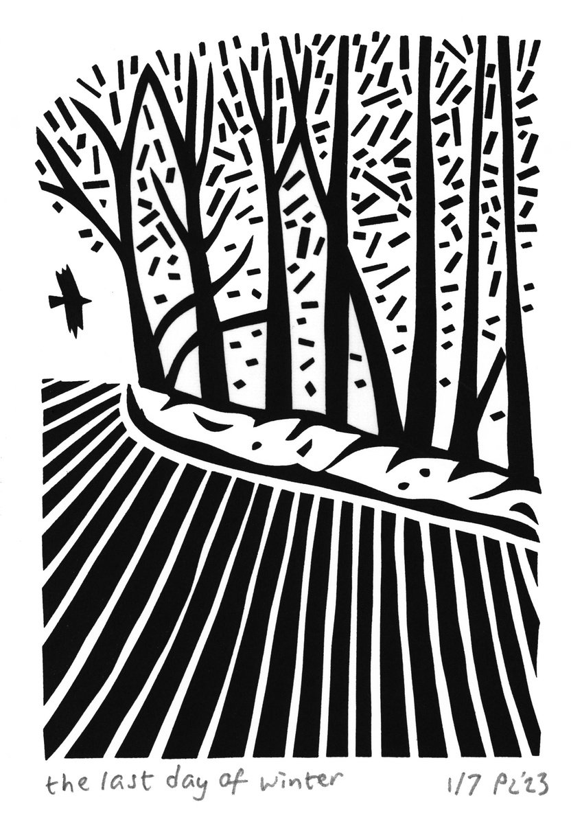 Expressive Print , The Last Day Of Winter By Peter Long, 8 X 11, Artwork For Sale On Artfinder