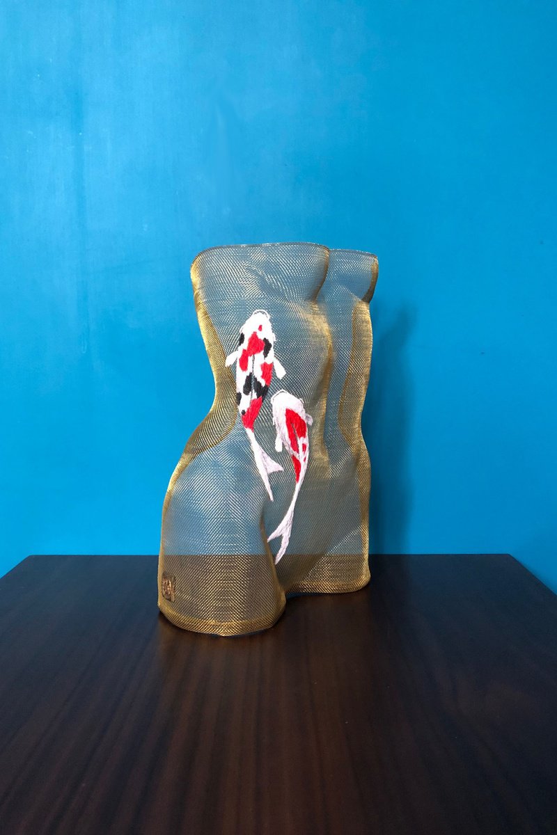 Expressive Animal Sculpture By Gavin Tu, 6 X 9, Koi I, Original Artwork