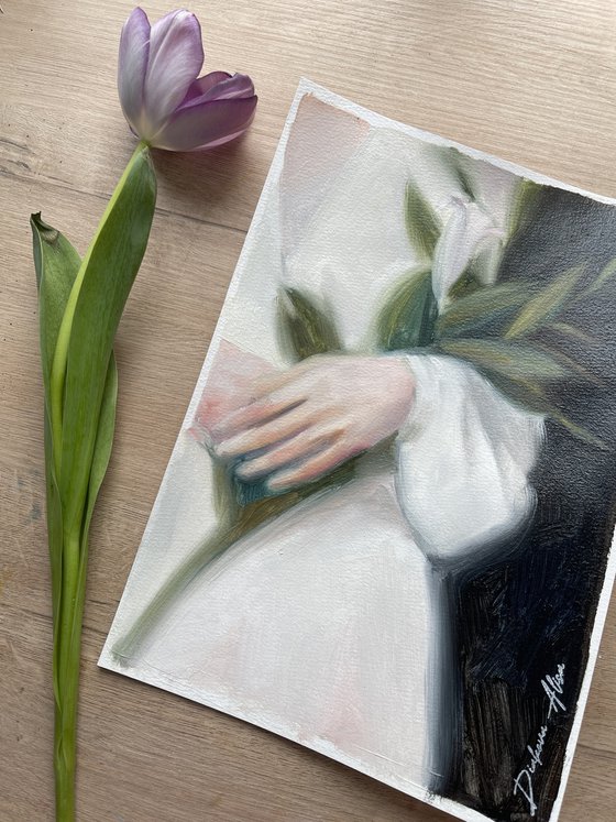 “Bouquet of lilies” , 21х29 cm (2024)