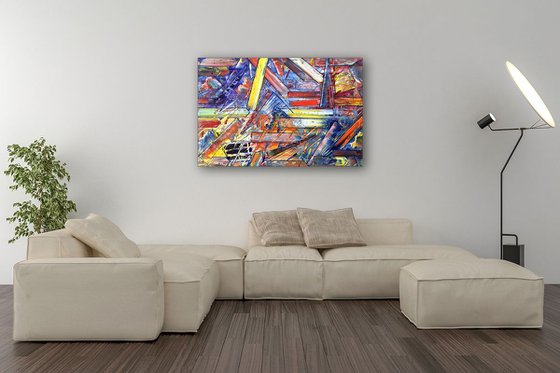 "Are You Alright?" - Original PMS Oil Painting On Canvas - 36 x 24 inches