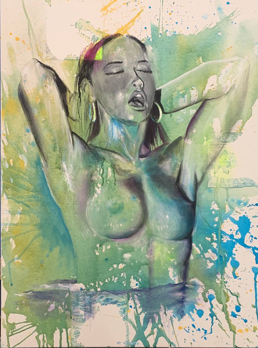 Expressive Portrait Painting By Gianfranco Combi, 24 X 31, Lei,L