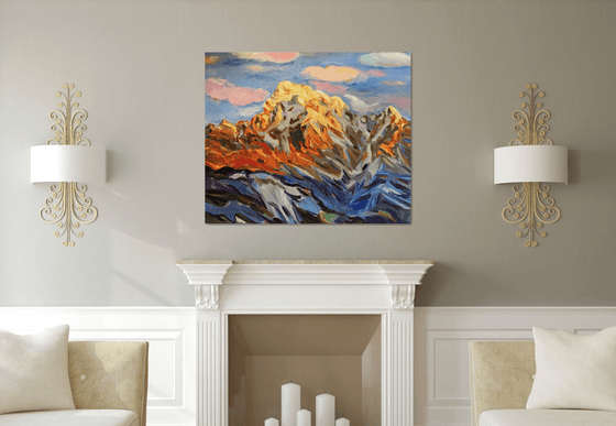 HIMALAYAS. ANNAPURNA MOUNTAIN - Mountainscape - Mountain Landscape gift for him 100x120