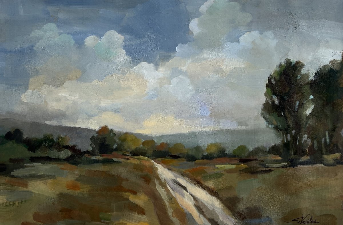  Countryside View By Silvia Vassileva, 35 X 24, Artwork For Sale On Artfinder