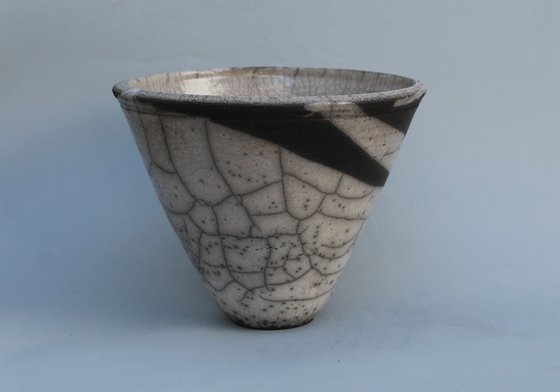 Raku Bowl V-Shaped.