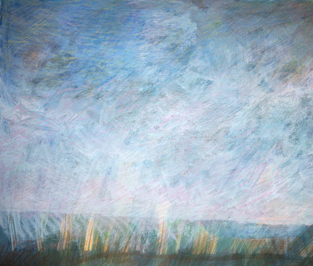 Abstract Pencil Drawing , Rays Of Sun By Elizabeth Anne Fox, 20 X 17, Artwork For Sale On Artfinder