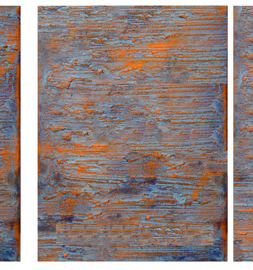 Colours of the Divine - three piece extra large triptych by Stuart Wright