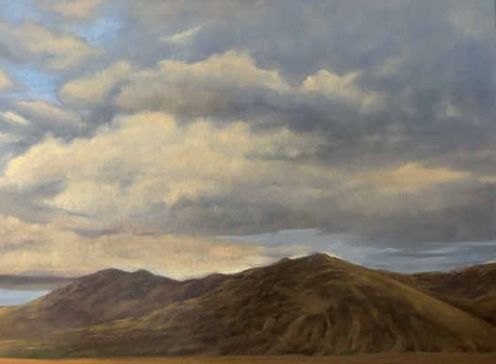Early sunset over the mountains