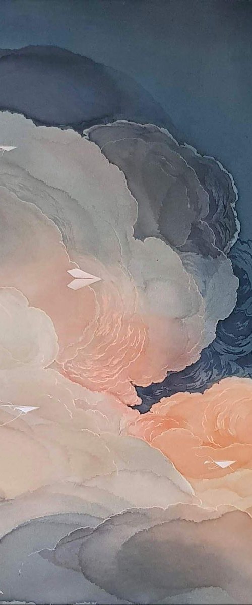 Migration | Neon sky by Yuliya  Martynova