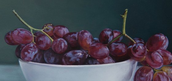 Red Grapes (Original Oil Painting)