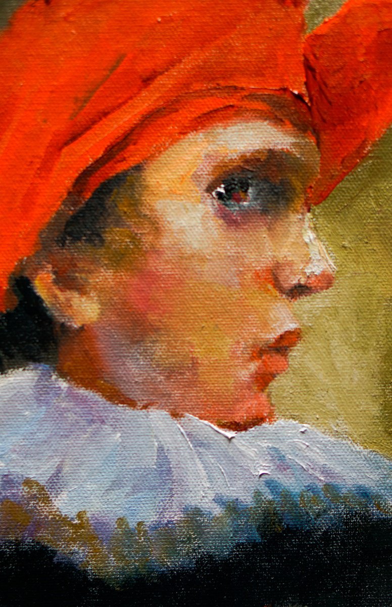Impressionistic Portrait Oil Painting By Pavel Filin, 7 X 9", Artist, Original Artwork